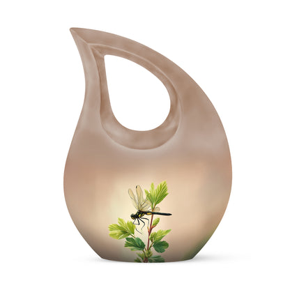 Gold Dragonfly Cremation Urns - Enduring Devotion 10-inch, 200 cu in - Yatskia