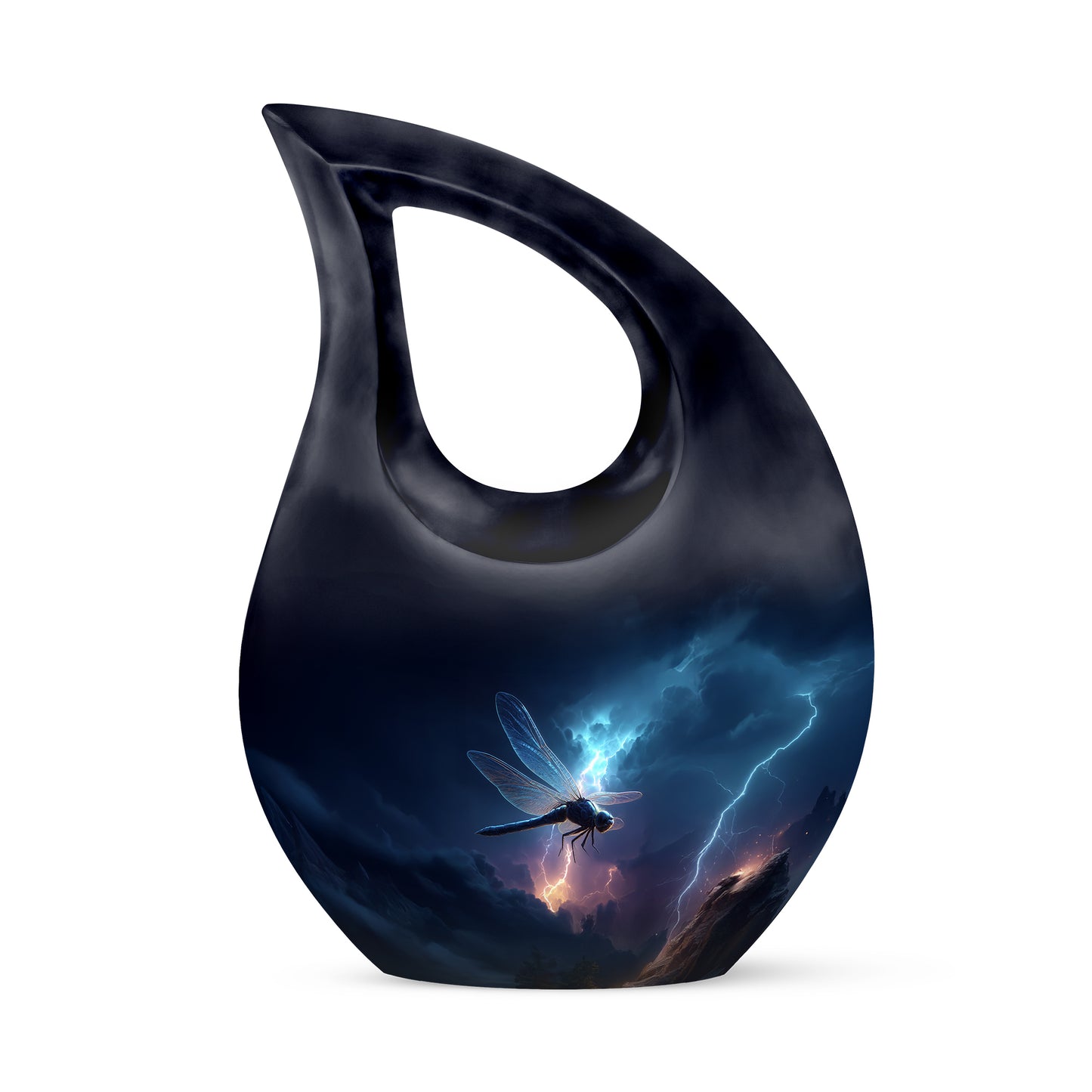Hallowed Dragonfly Cremation Urns for Human Ashes - Blue 10-inch - Yatskia