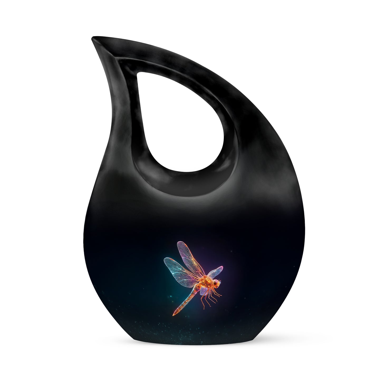 Personalized Black Dragonfly Cremation Urns for Ashes - Enchanting 10-inch - Yatskia