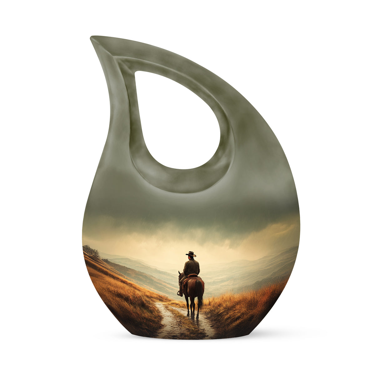Yellow Sacred Cowboy Cremation Urns for Human Ashes - Yatskia