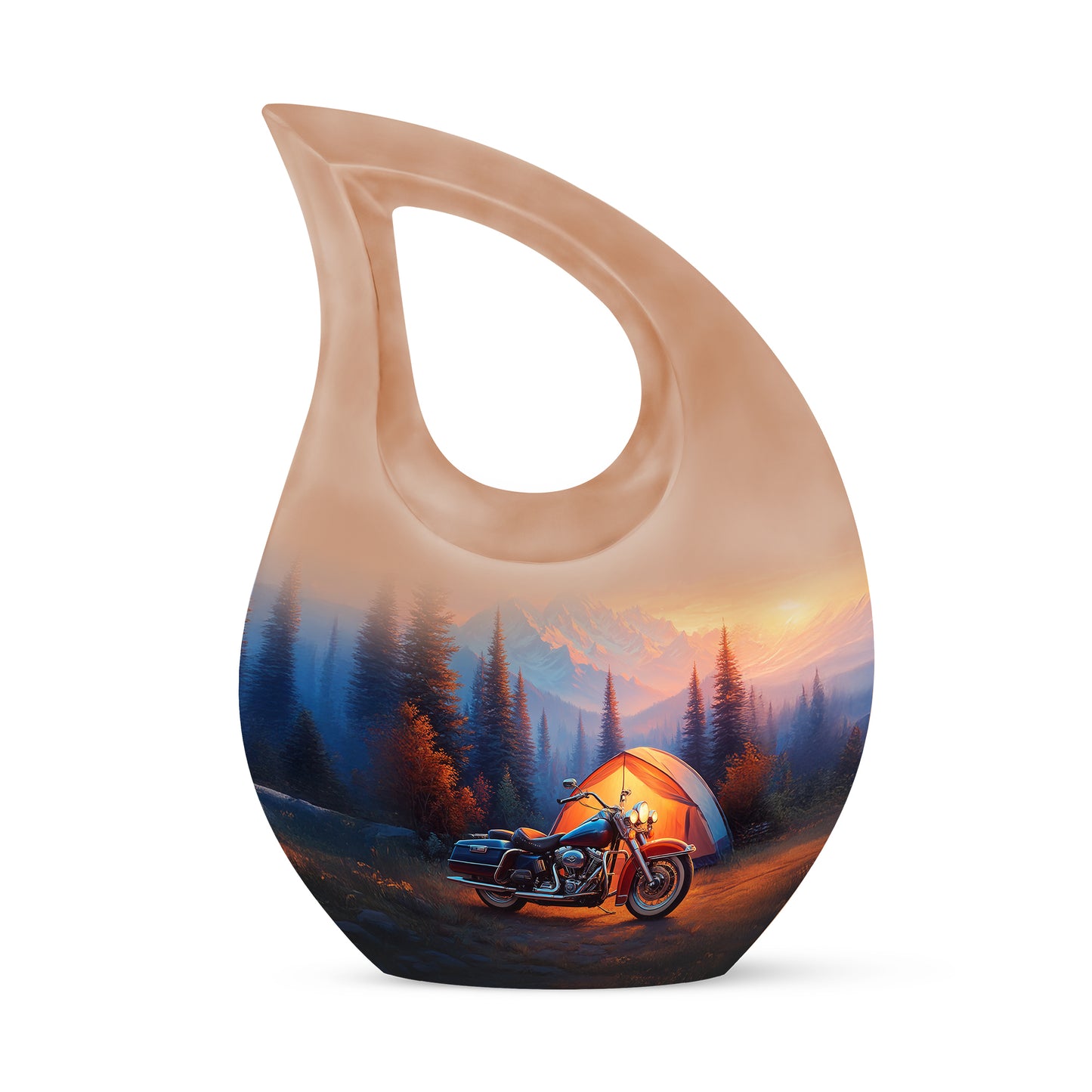 Blue Bike Promise Cremation Urns for Human Ashes - 10-inch, 200 cu in - Yatskia