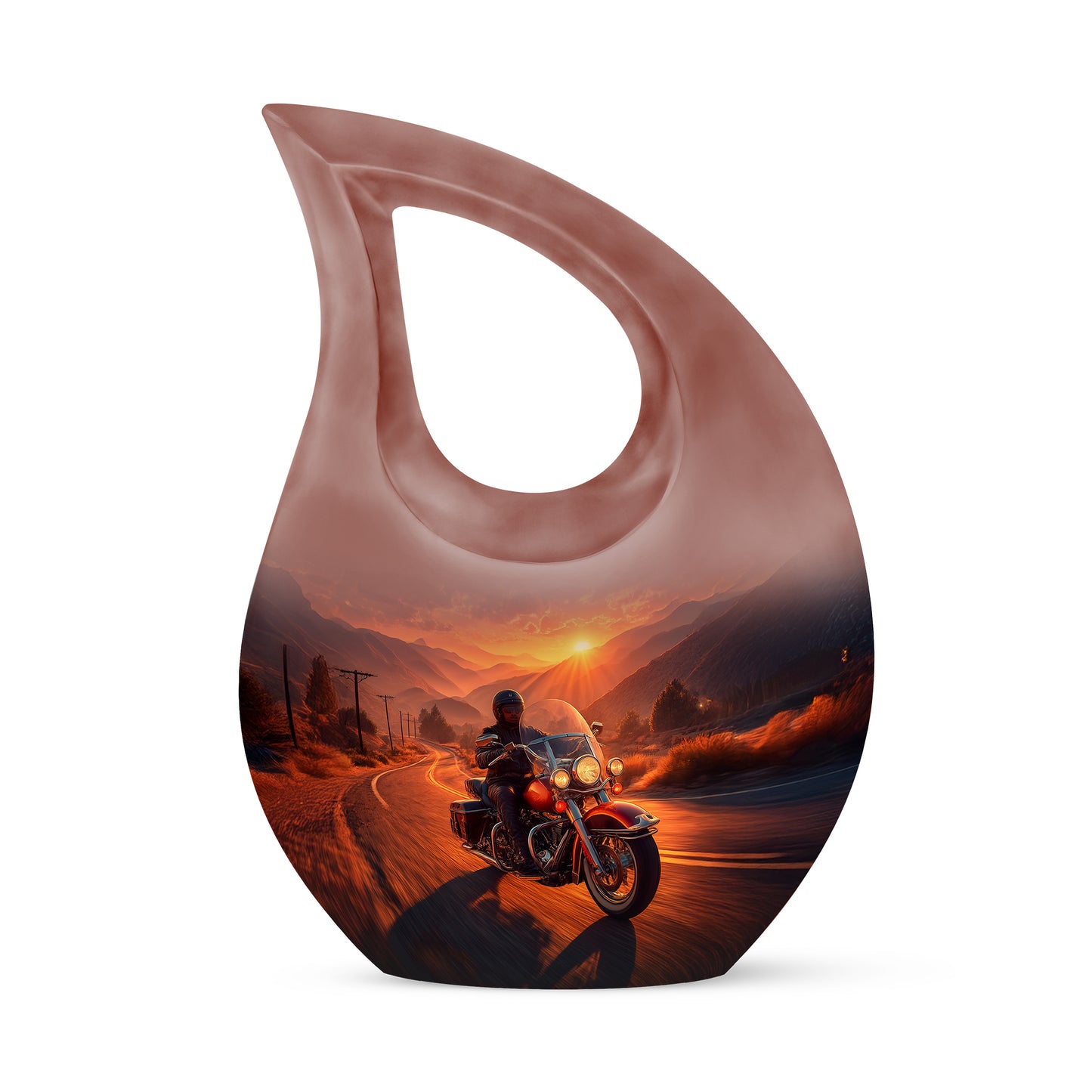 Timeless Gold Bike Cremation Urn for Ashes - 10-inch, 200 cu in - Yatskia