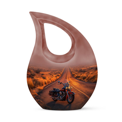 Personalized Bike Cremation Urns - Soothing Red 10-inch, 200 cu in - Yatskia