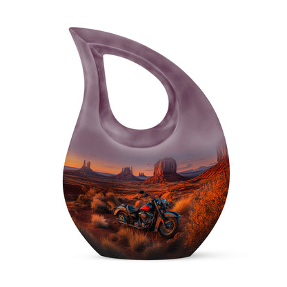 Blue Beloved Bike Cremation Urns for Human Ashes - 10-inch, 200 cu in - Yatskia