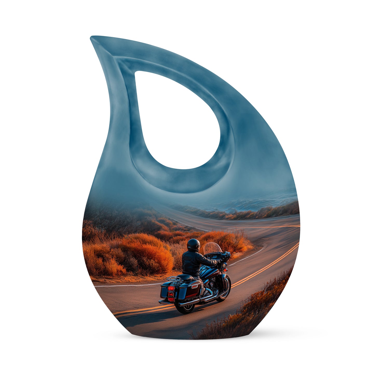 Personalized Bike Cremation Urns - Wondrous Gold 10-inch, 200 cu in - Yatskia