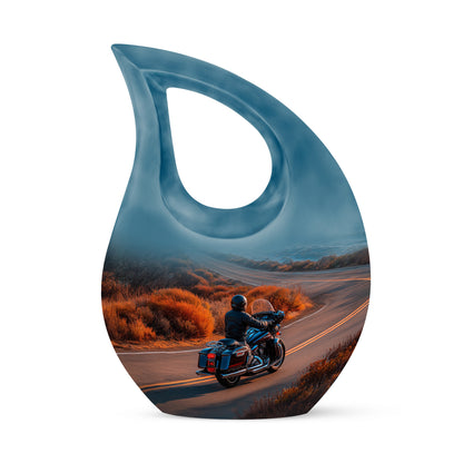 Personalized Bike Cremation Urns - Wondrous Gold 10-inch, 200 cu in - Yatskia