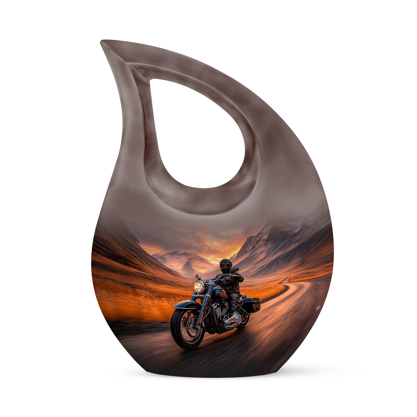 Personalized Eternal Bike Cremation Urns - Red 10-inch, 200 cu in - Yatskia