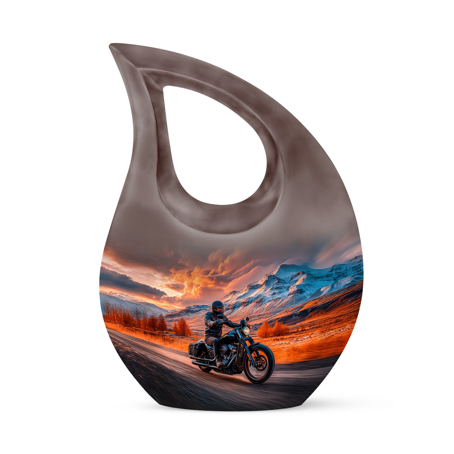 Personalized Red Bike Cremation Urns for Ashes - Majestic 10-inch - Yatskia