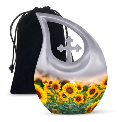 Sunflower Field Urn Human Ashes Large – Cremation Keepsakes For Men