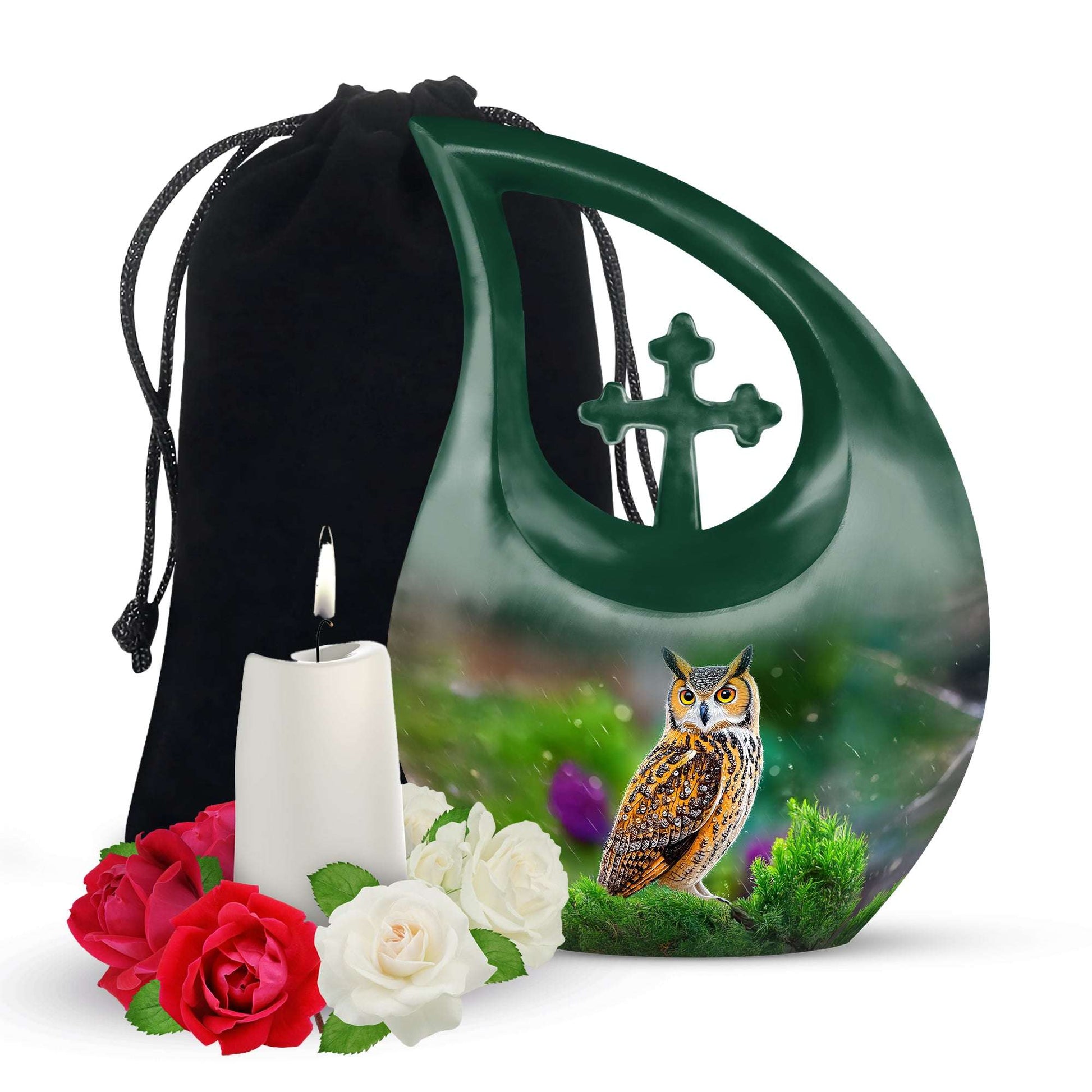 Owl Cremation Urn for Memorial Ceremony – Green Memorial Keepsakes For Ashes