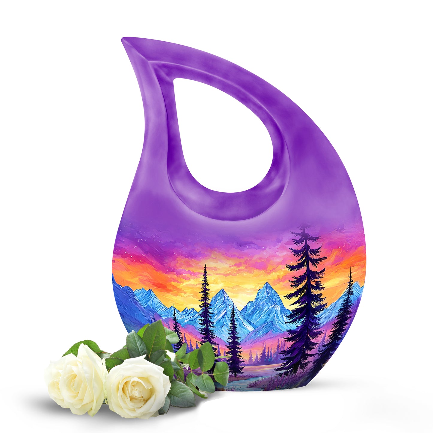 Regal Beach Memorial Cremation Urns - Blue 10-inch, 200 cu in - Yatskia
