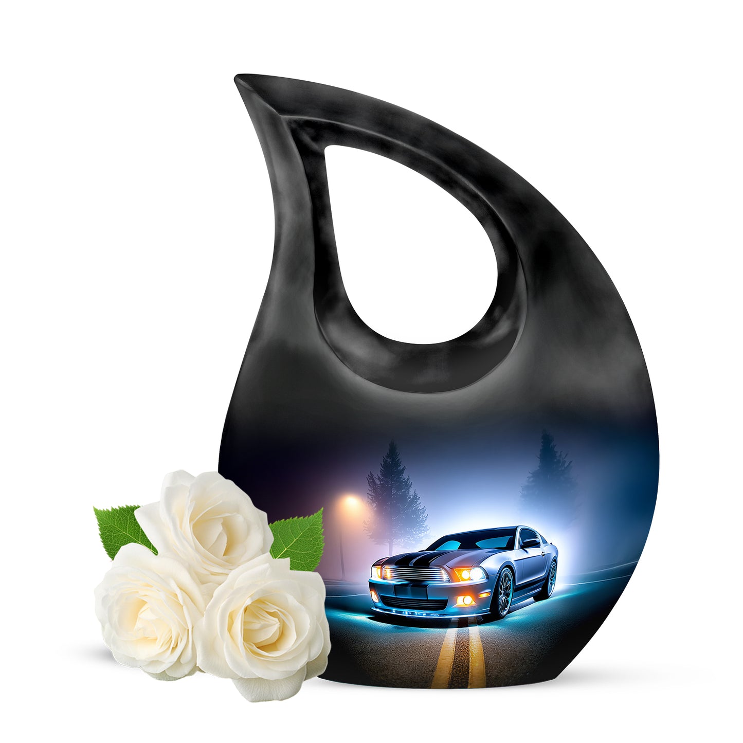 Remarkable Car Memorial Cremation Urns - Blue 10-inch, 200 cu in - Yatskia