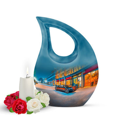 Blue Car Treasure Cremation Urns for Human Ashes - Yatskia