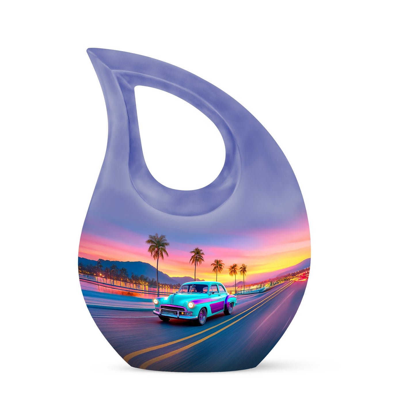 Personalized Car Cremation Urns - Tranquil Blue 10-inch, 200 cu in - Yatskia