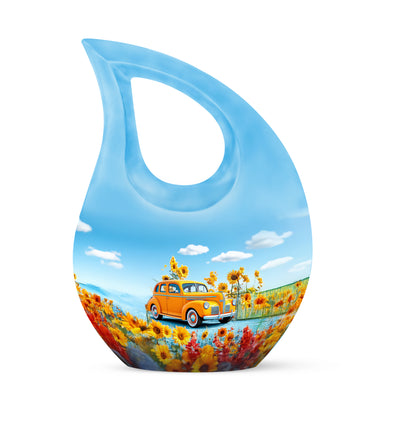 Personalized Car Cremation Urns - Pristine Blue - Yatskia