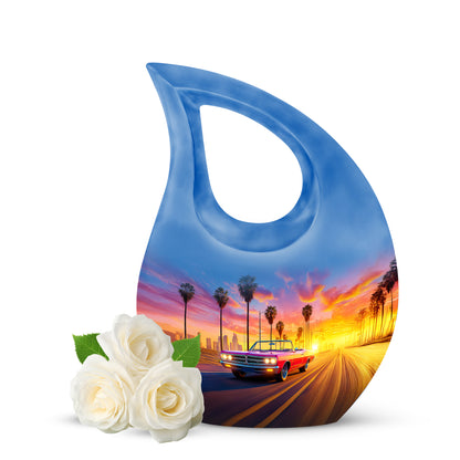 Blessed Car Cremation Urns for Human Ashes - Blue 10-inch - Yatskia