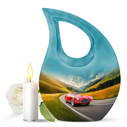 Blue Car Cremation Urns - Imperial Haven 10-inch, 200 cu in - Yatskia