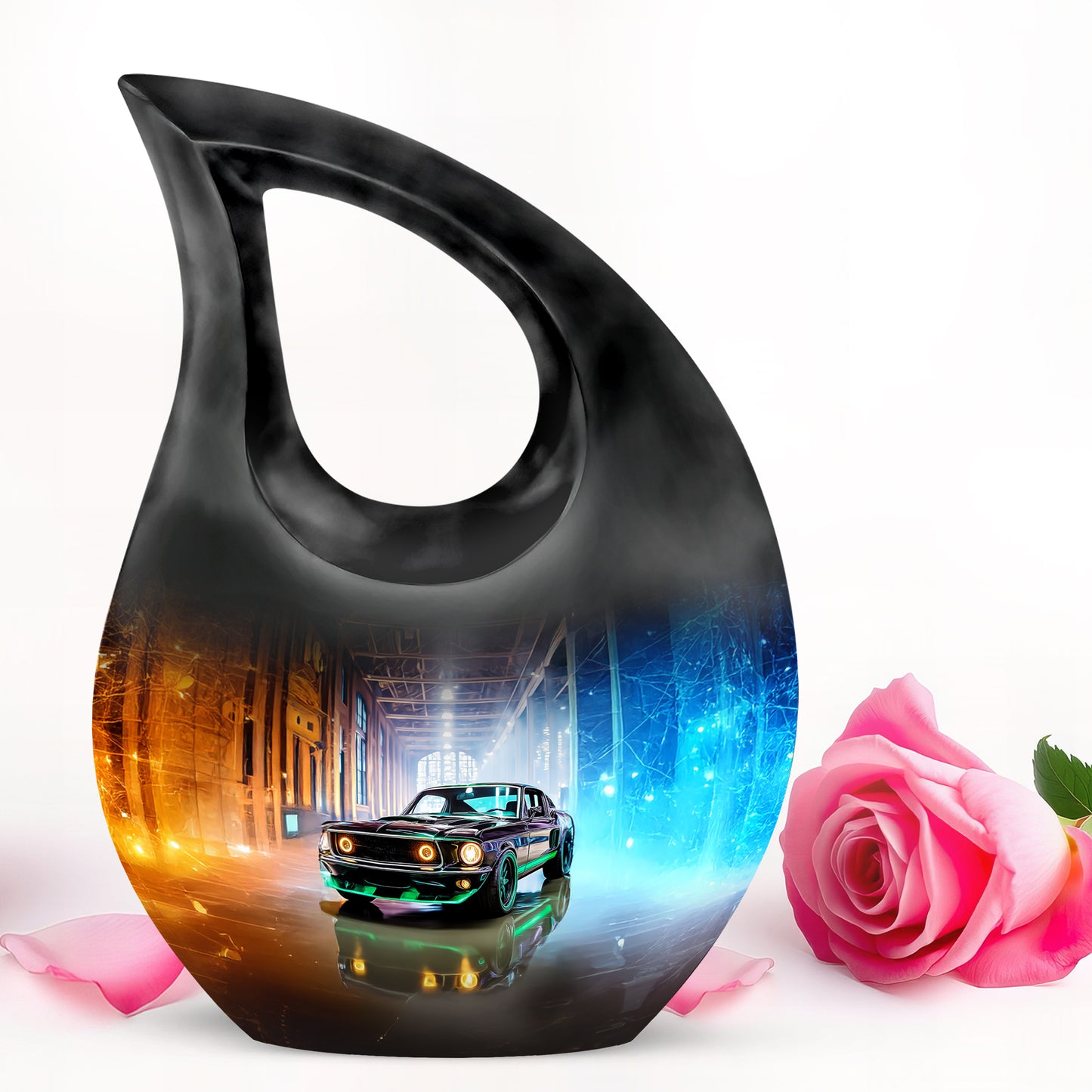 Black Car Cremation Urns - Honored Benediction 10-inch, 200 cu in - Yatskia