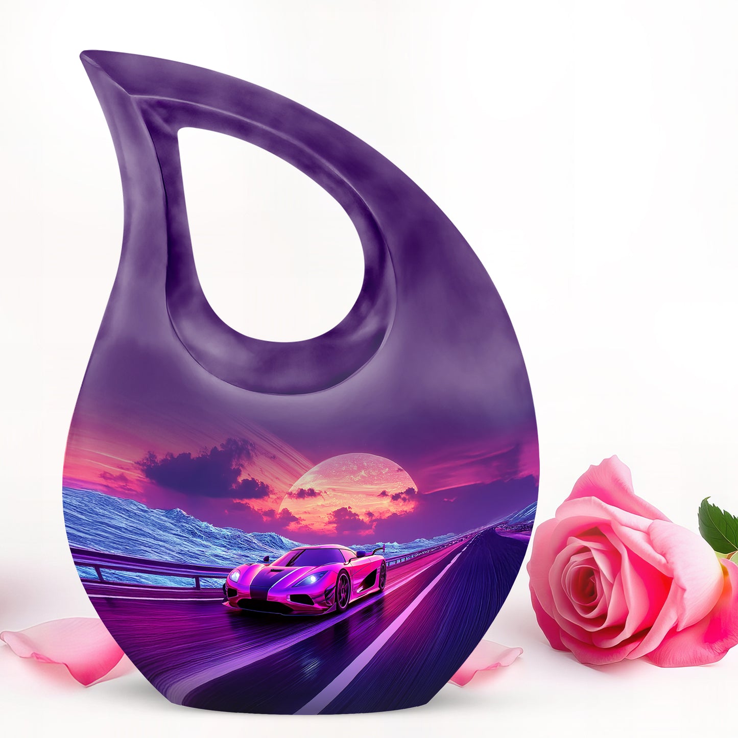 Personalized Seraphic Car Cremation Urns - Blue 10-inch, 200 cu in - Yatskia