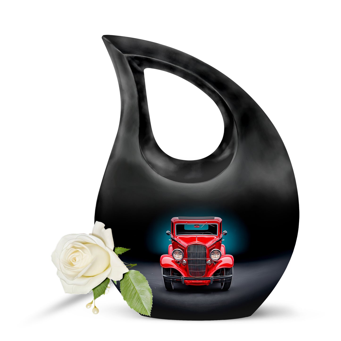 Black Car Cremation Urns - Glorious Memorial 10-inch, 200 cu in - Yatskia