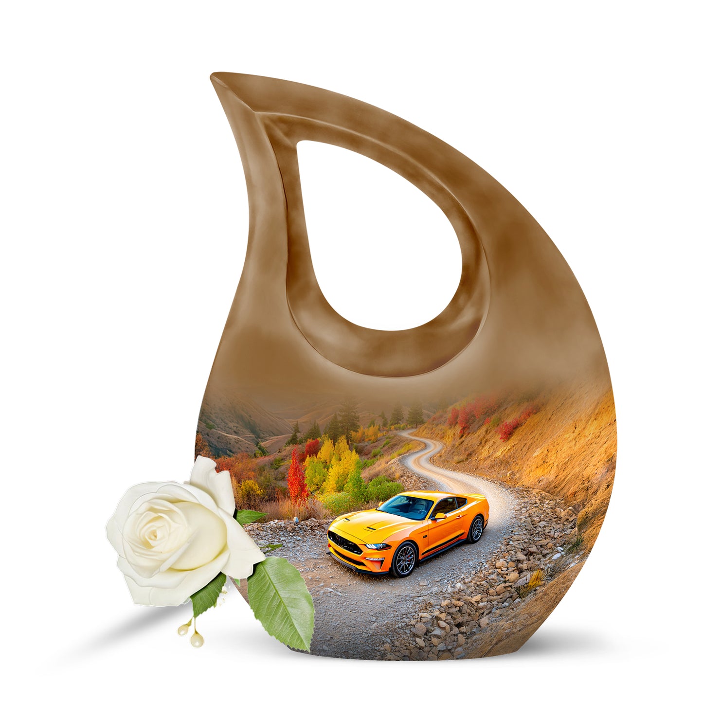 Personalized Car Cremation Urns - Tranquil Blue 10-inch, 200 cu in - Yatskia