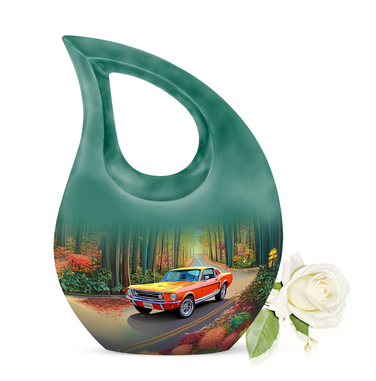 Divine Gold Car Cremation Urn for Ashes - 10-inch, 200 cu in - Yatskia