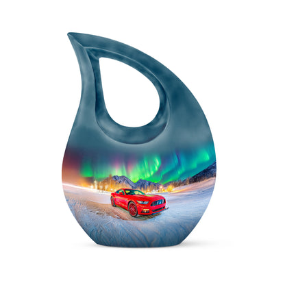 Personalized Elegant Car Cremation Urns - Blue - Yatskia