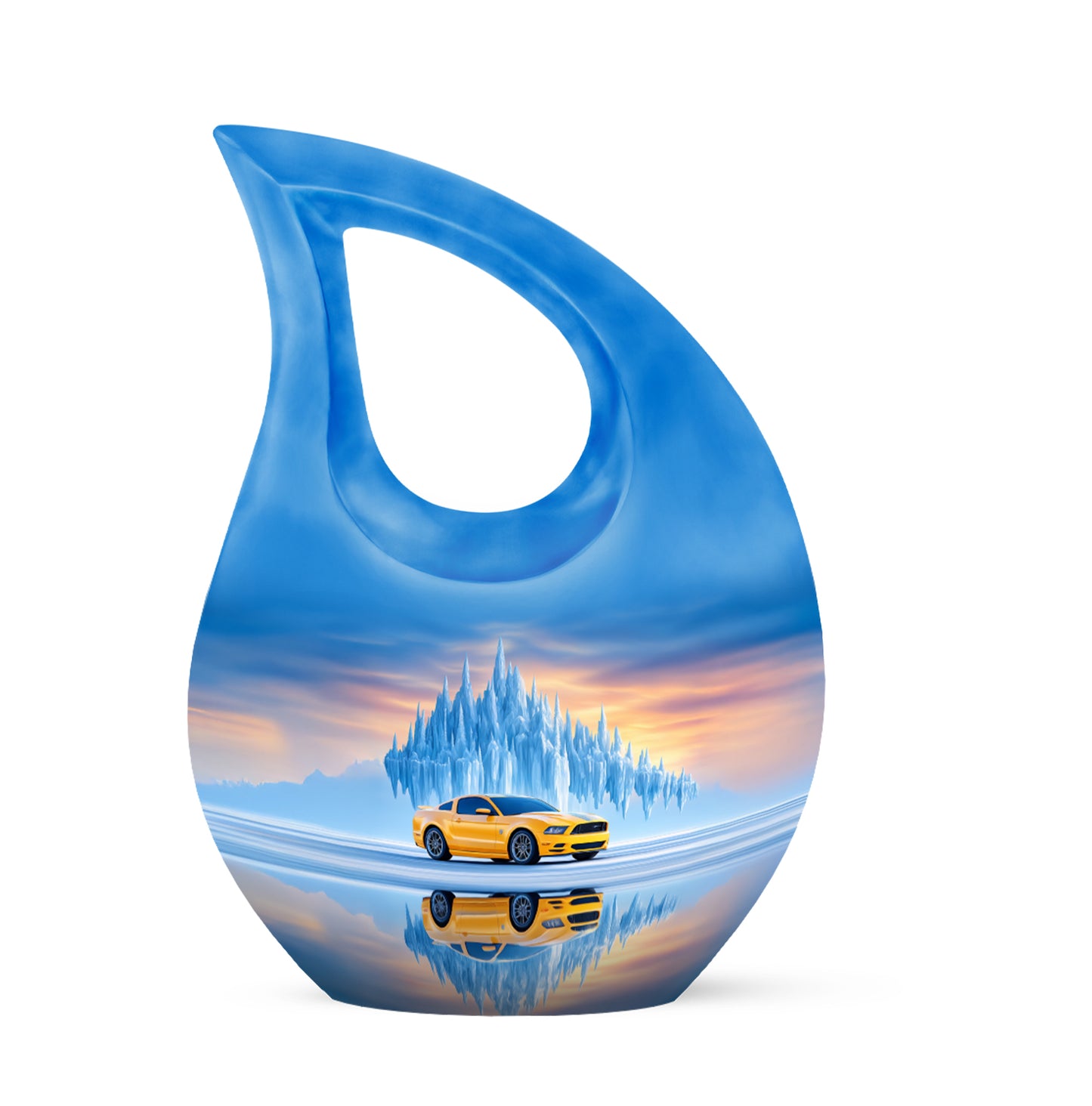 Blue Car Cremation Urns - Imperial Haven 10-inch, 200 cu in - Yatskia