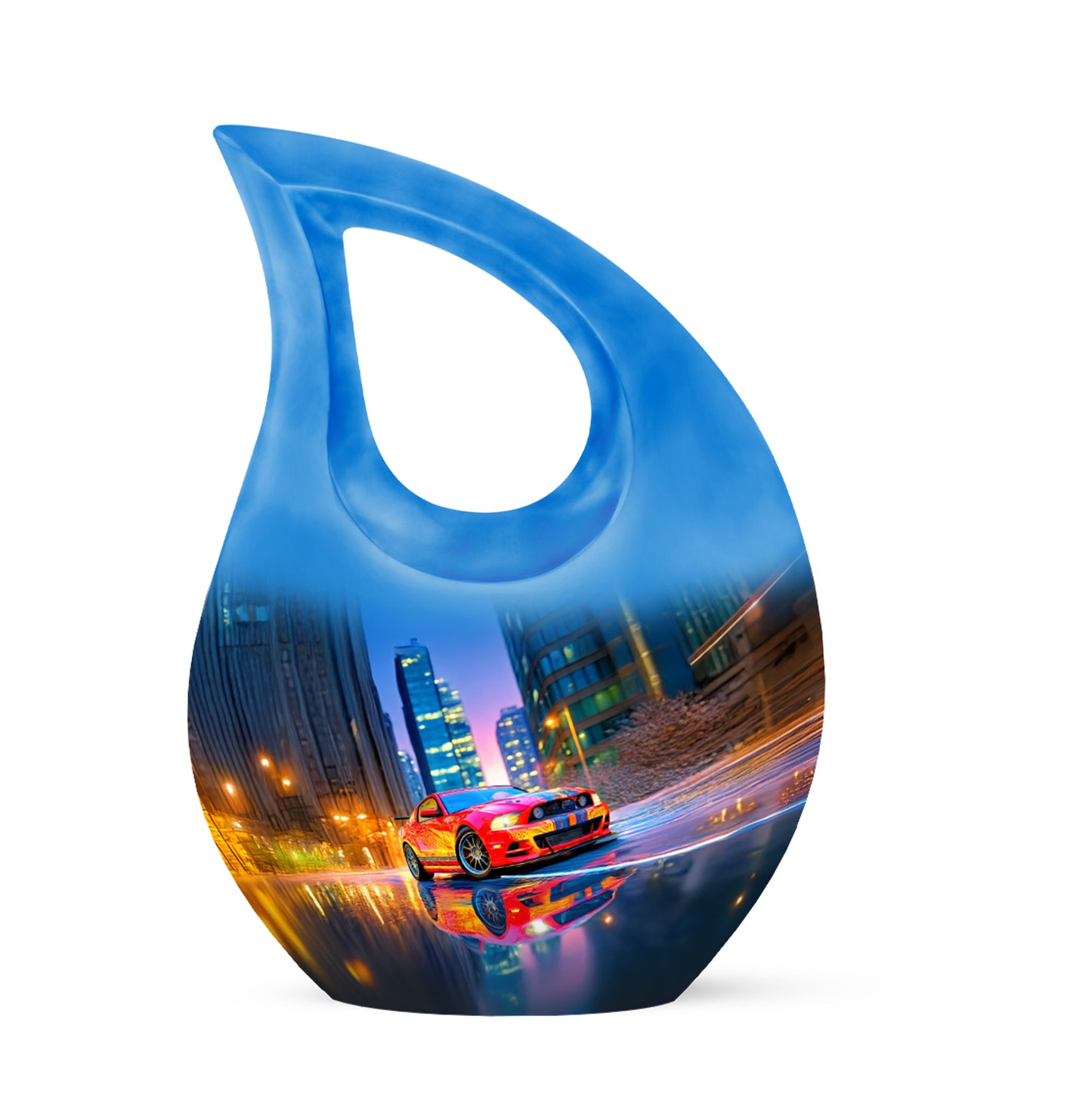 Regal Car Memorial Cremation Urns - Blue 10-inch, 200 cu in - Yatskia