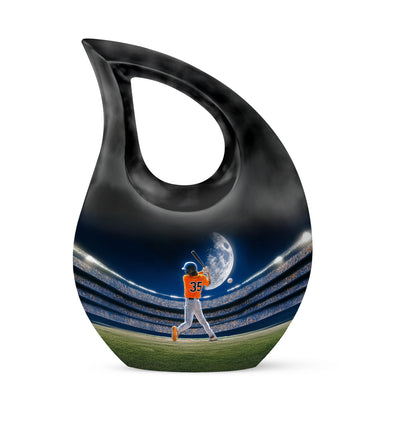 Everlasting Blue Baseball Sentinel Urn for Human Ashes - 10-inch, 200 cu in - Yatskia