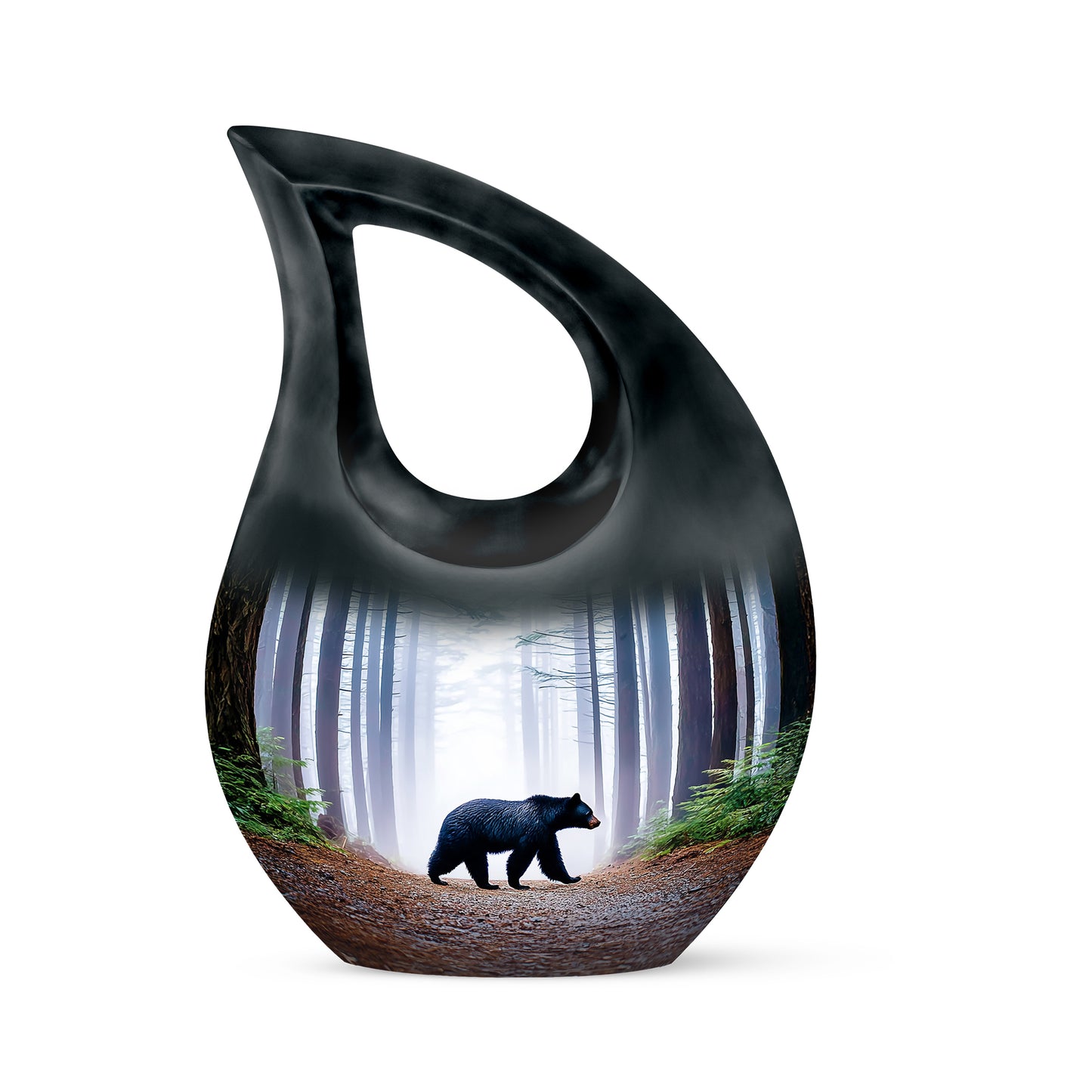 Resplendent Blue Bear Cremation Urn for Ashes - 10-inch, 200 cu in - Yatskia