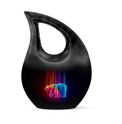 Black Bear Cremation Urns - Honored Haven 10-inch, 200 cu in - Yatskia