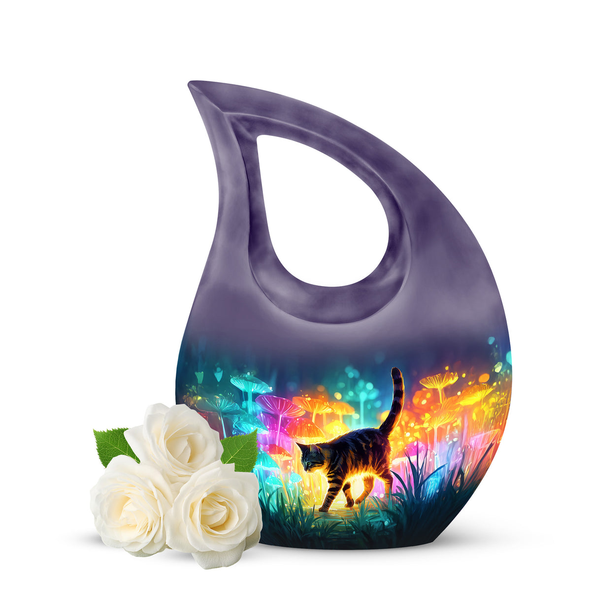 Blue Stately Cat Cremation Urns for Human Ashes - Yatskia