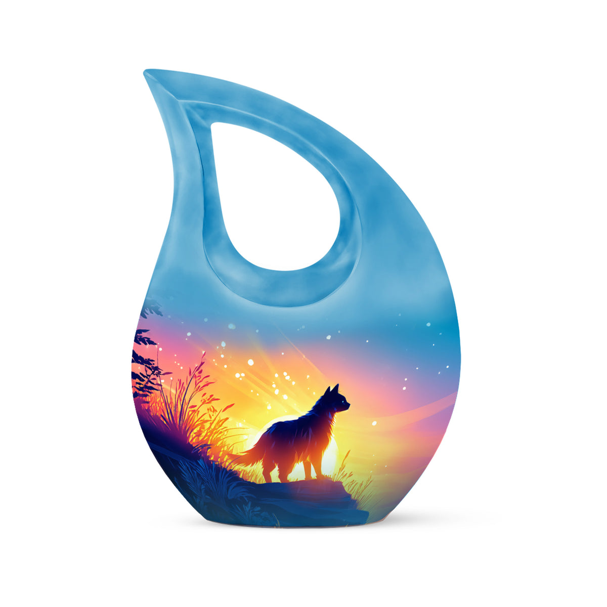 Personalized Blue Sovereign Cat Cremation Urns for Human Ashes - Yatskia