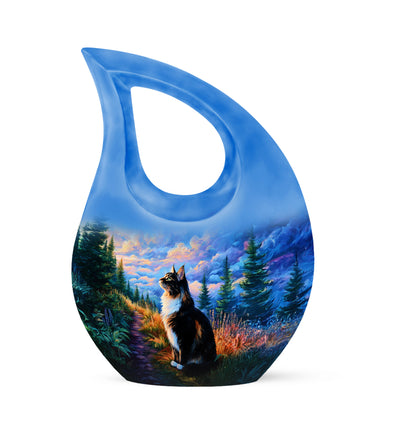 Blue Cat Treasure Cremation Urns for Human Ashes - Yatskia