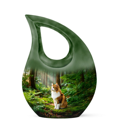 Gold Cat Sanctuary Cremation Urns for Human Ashes - Yatskia