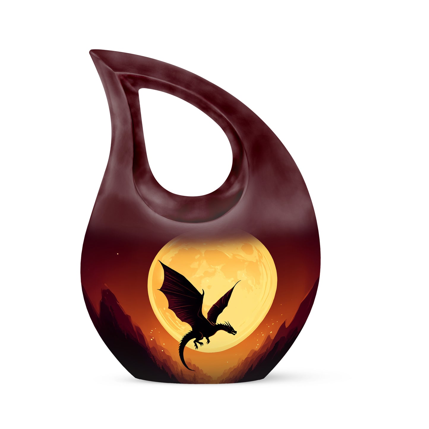 Red Dragon Cremation Urns - Honored Honor 10-inch, 200 cu in - Yatskia