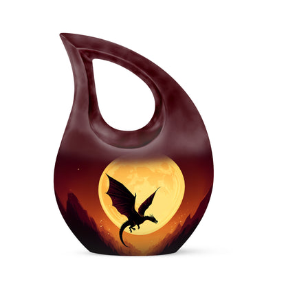 Red Dragon Cremation Urns - Honored Honor 10-inch, 200 cu in - Yatskia