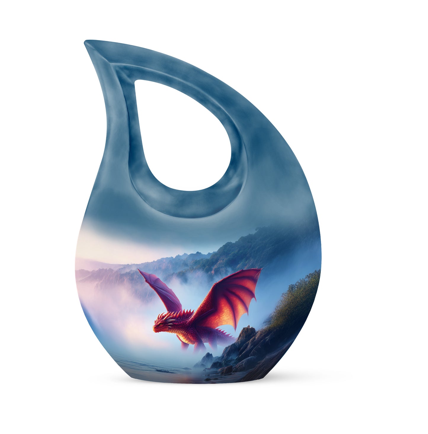 Personalized Blue Dragon Cremation Urns for Ashes - Captivating 10-inch - Yatskia