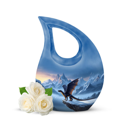 Blue Dragon Cremation Urns - Opulent Benediction 10-inch, 200 cu in - Yatskia