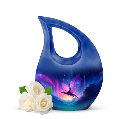 Sublime Dragon Cremation Urns for Human Ashes - Blue 10-inch - Yatskia
