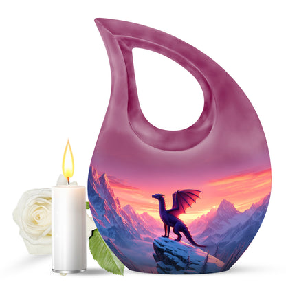 Personalized Eternal Dragon Cremation Urns - Pink 10-inch, 200 cu in - Yatskia