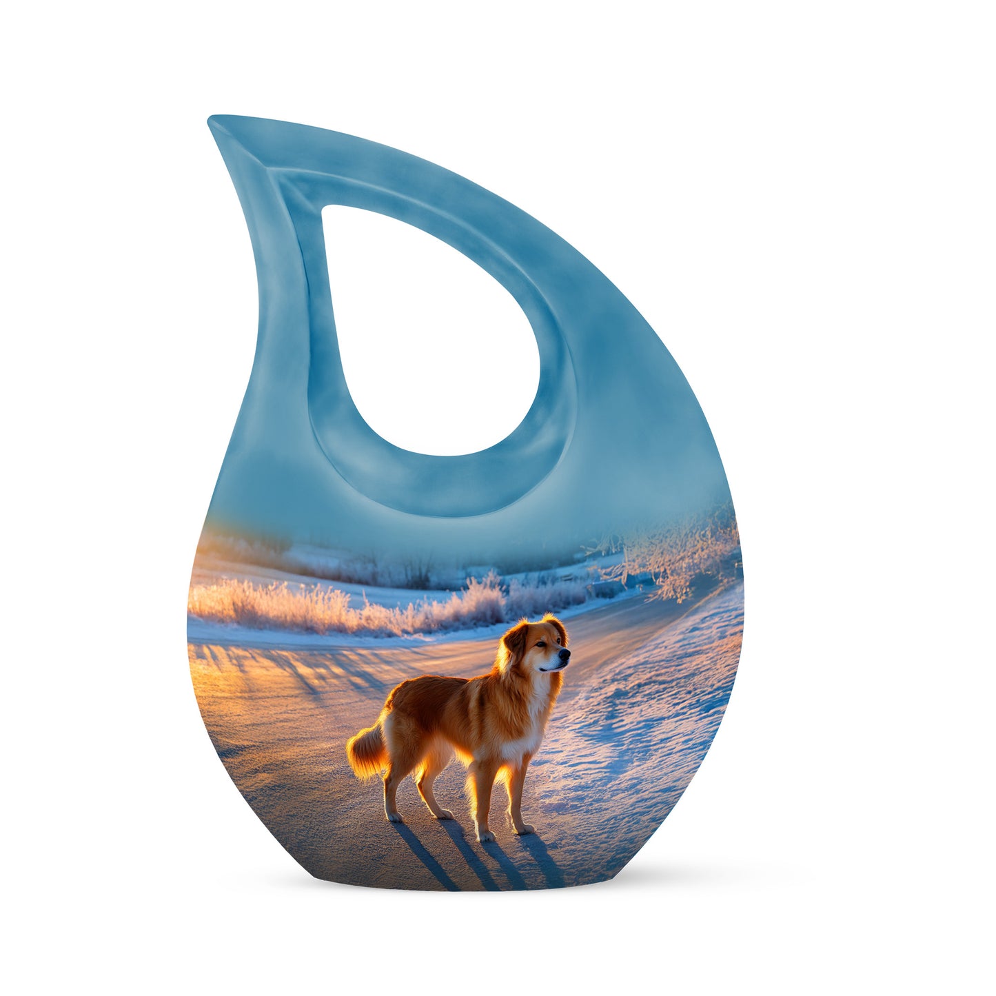 Blessed Dog Cremation Urns for Human Ashes - Blue 10-inch - Yatskia