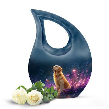Personalized Eternal Dog Cremation Urns - Blue 10-inch, 200 cu in - Yatskia