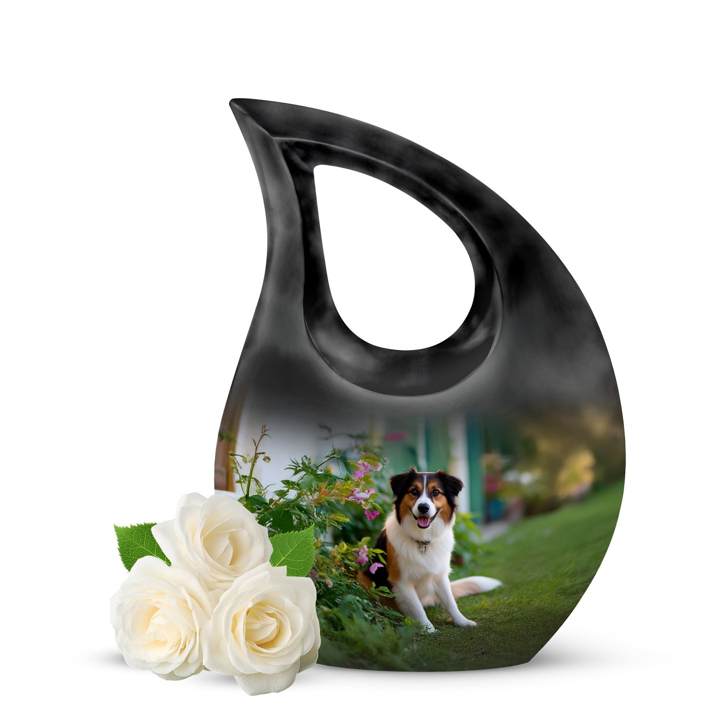 Green Treasured Dog Cremation Urns for Human Ashes - 10-inch, 200 cu in - Yatskia