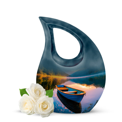 Regal Boat Memorial Cremation Urns - Teal 10-inch, 200 cu in - Yatskia