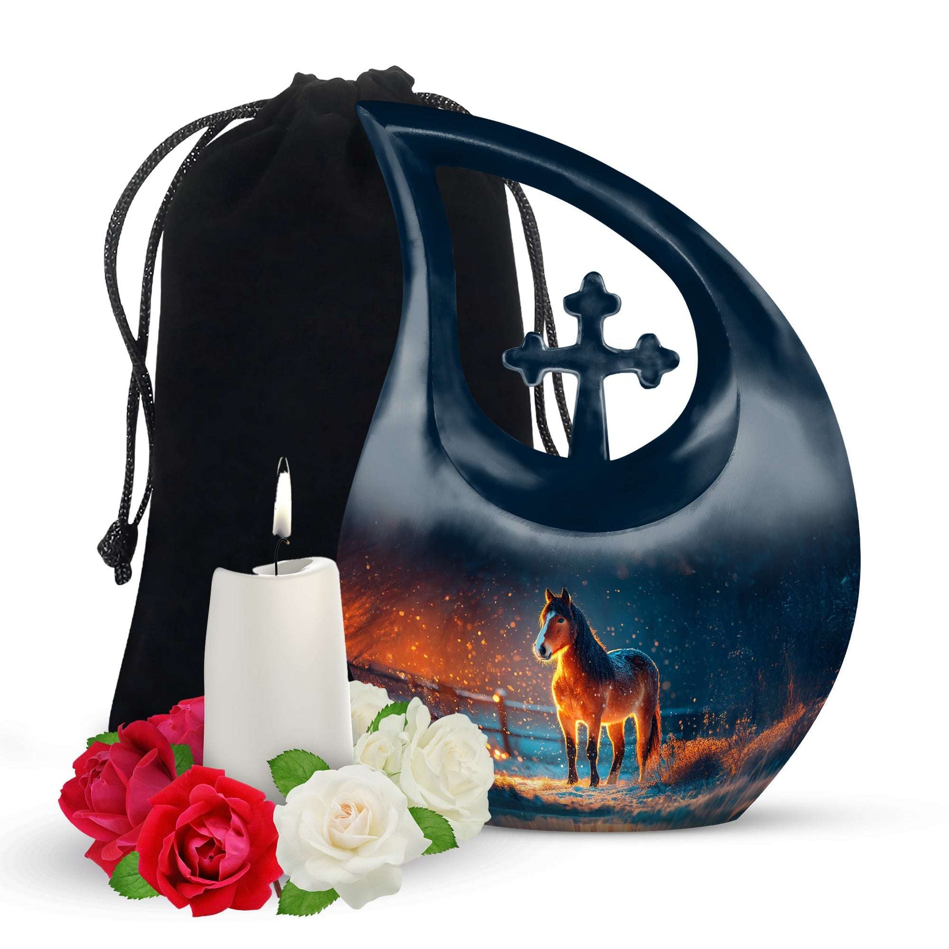 Horse Funeral Urns For Human Ashes – Keepsake Urns For Men Ashes