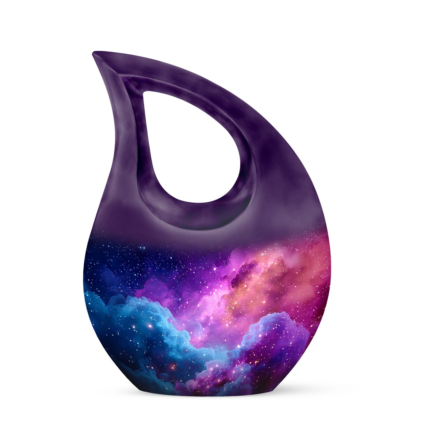 Timeless Blue Galaxy Cremation Urn for Ashes - 10-inch, 200 cu in - Yatskia