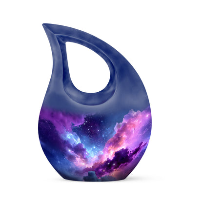 Personalized Galaxy Cremation Urns - Eminent Blue 10-inch, 200 cu in - Yatskia