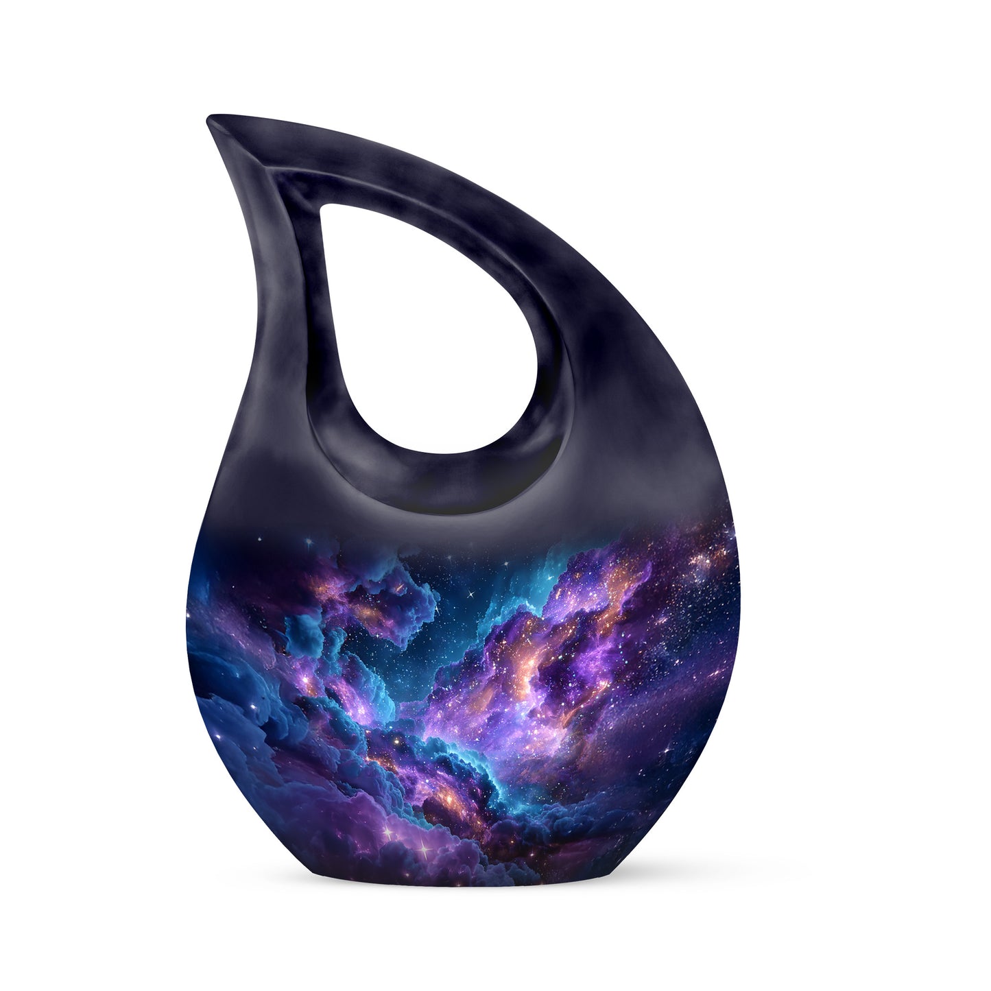 Blue Galaxy Blessing Cremation Urns for Human Ashes - 10-inch, 200 cu in - Yatskia